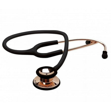 ADC Classic Stethoscope for Doctors, Nurses, and Students with pairs of spare Adsoft, Plus ear tips and AFD technology - AD603, Rose Gold, Rose Gold, Black