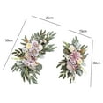 thumbnail image 3 of 2 piezas de corona de arco de boda, telón de fondo Floral, flores de seda hechas a mano, botín de flores artificiales para puerta de granja, pared de Púrpura, 3 of 8