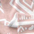 thumbnail image 4 of Erosebridal Bohemian Aztec Flannel Blanket 50x60, Tribal Geometric Pattern Sherpa Throw, Pink, 4 of 7