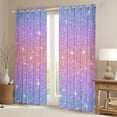 thumbnail image 2 of Castle Fairy Glitter Print Curtains Pack of 2 (42x84 Each),Dreamy Curtains Blackout, 2 of 6