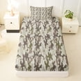 thumbnail image 3 of Erosebridal Green Brown Camo Twin Sheet Sets,Rustic Farmhouse Hunting Bedding For Boys Girls 3 Pieces, 3 of 6