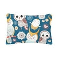 thumbnail image 3 of MKHERT Cute Owls Dark Blue Pillowcase Pillow Protector Cushion Cover 20x30 inch,Set of 2, 3 of 3