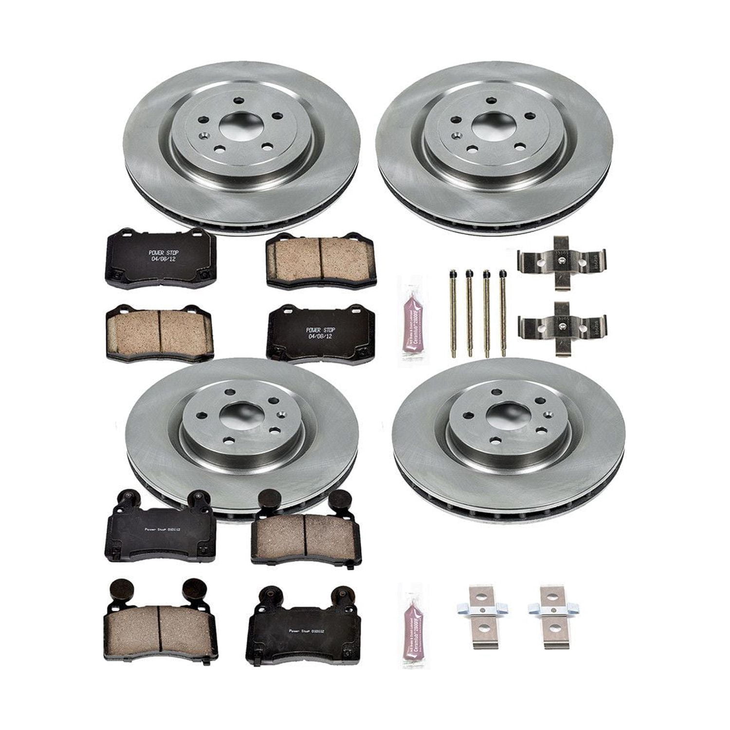 Power Stop Front and Rear Stock Replacement Brake Pad and Rotor Kit KOE5603