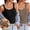 Bm04 B-Black Coffee, variant on Women's Tank Top with Built in Bra Ribbed Camisole Summer Scoop Neck Basic Cami Tanks Undershirt Black-White-Gray-Coffee