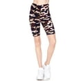 thumbnail image 5 of Women's Camouflage Printed 3 inch Wide Waistband Biker Leggings Bike Shorts (Play-do Olive Camo), 5 of 6