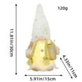 thumbnail image 2 of AmaMary Light Up Christmas Gnomes, 12" Lighted Christmas Gnomes Figurines Elf Plush Xmas Decorations - White Winter Holiday Gnomes for Indoor Rustic, Farmhouse Christmas Décor, 2 of 5