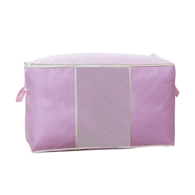 Fiudx Bolsa de Almacenamiento con Cremallera, Tela No Tejida Gruesa, Gran Capacidad para Ropa de Cama, Edredones y Almohadas. Ideal para Armarios, Áticos, Sótanos, Caravanas y Camping. Tamaño: 60 X 4