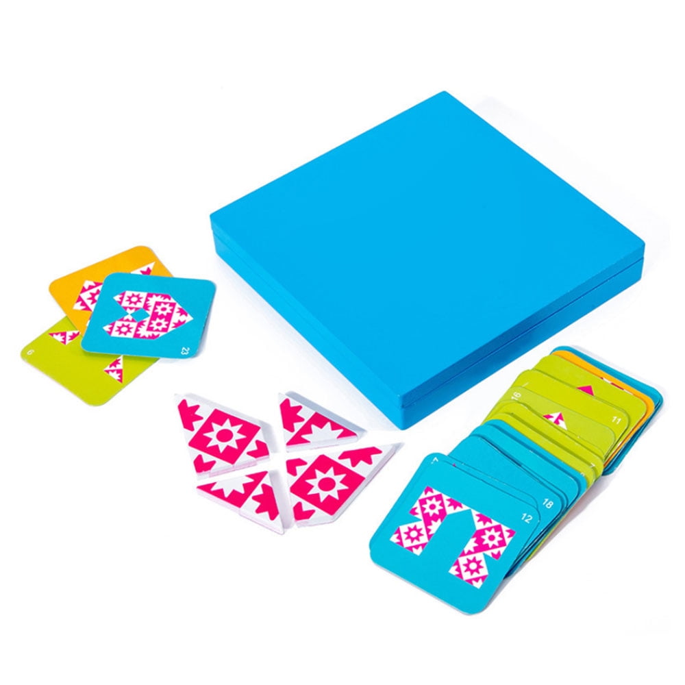 Montessori Educational Wooden Toys Mirror Imaging Puzzle Children Kids