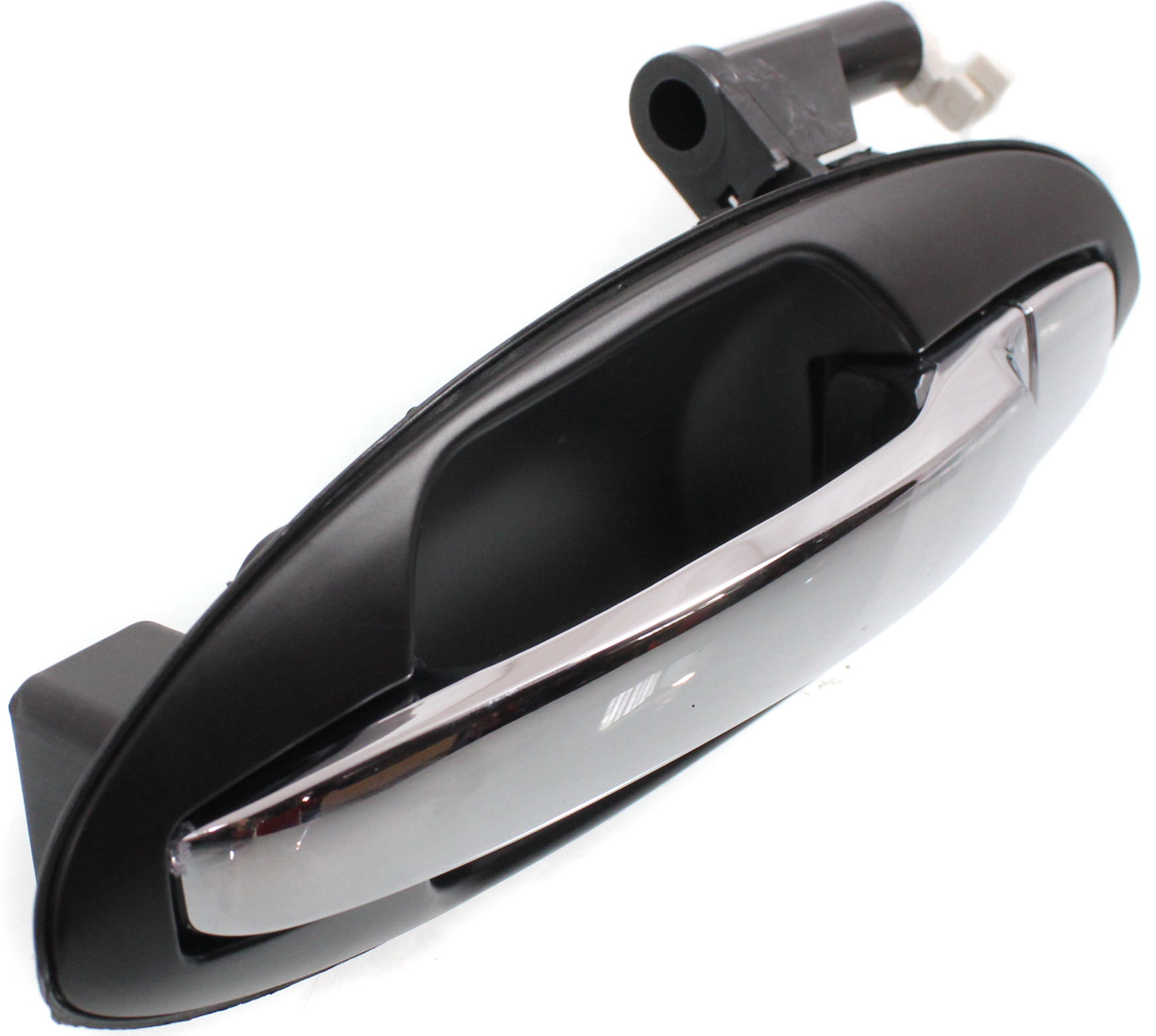 Replacement REPK491322 Exterior Door Handle Compatible with 2002-2005 Hyundai Sonata 2001-2006 Kia Optima Rear, Left Driver Black bezel with chrome lever