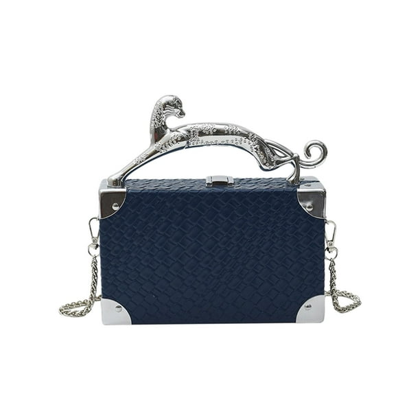 Bolso bandolera para niñas, bolso de mano de noche Formal para mujer, para viajes, banquetes s Azul Yuyangstore Bolso de noche
