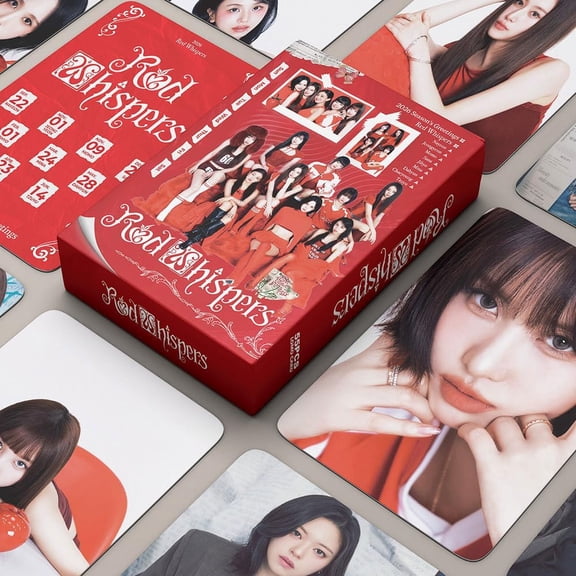 Twice 2026 Red Whispers Lomo Cards - Kpop Photocards Collection for Once Fans