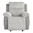 thumbnail image 4 of Furniture of America Gortier Fabric Indoor Manual Glider Recliner, Gray, 4 of 6