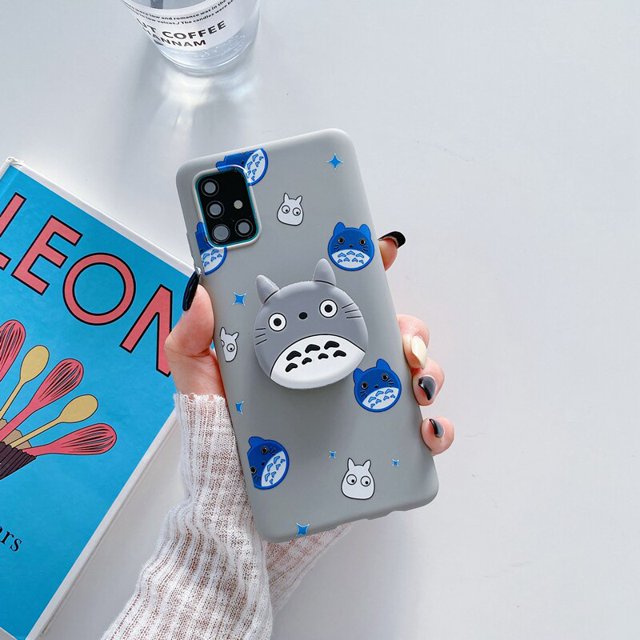Funda de silicona con soporte de teléfono de dibujos animados en 3D para Samsung Galaxy A51, A71, A32, A52, A72, A53, A73, A33, 4G, 5G, A52s, A12 Fivean unisex