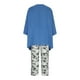 thumbnail image 5 of Puntoco Conjunto de camisa y pantalones de manga larga con cuello en V y estampado para mujer Puntoco Puntoco-7393, 5 of 6