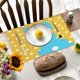 thumbnail image 4 of Manteles individuales de Pascua con bonitos conejitos, huevos y flores. Decoración festiva., 4 of 7