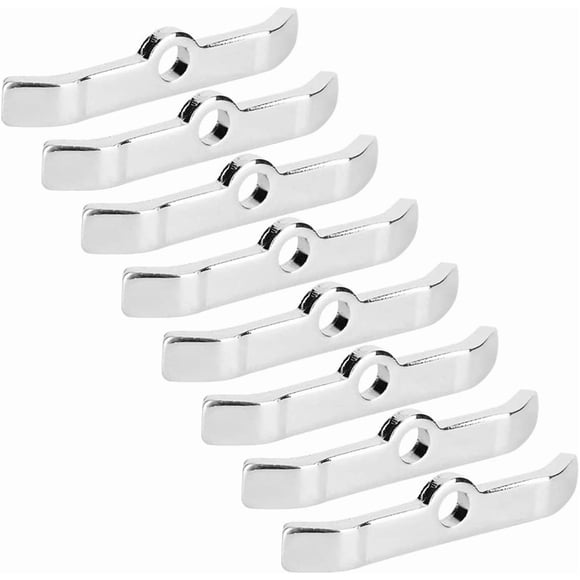 HUGFEGWE Duokon Valve Cover Hold Downs, 8pcs Valve Cover Spreader Bars Aluminum alloy Valve Cover Hold-Down Tabs Spreader Bars Fit for 283 305 327 350 (Silver) CJB91-5542