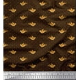 thumbnail image 1 of Soimoi Brown Cotton Duck Fabric Bird & Dots Print Sewing Fabric Yard 56 Inch Wide, 1 of 3