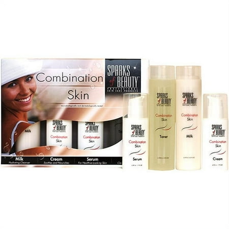 Sparks of Beauty 4-Step Facial Skin Care System for Combination Skin