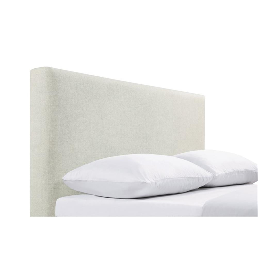 Maklaine 46" x 80" Fabric Upholstered King Headboard in Sand Beige