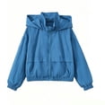 thumbnail image 5 of HAOTAGS Boys’ Casual Hooded Zip-Up Jacket Lightweight Sun Protection Relaxed-Fit Long-Sleeve Outerwear Blue Size 4T, 5 of 8