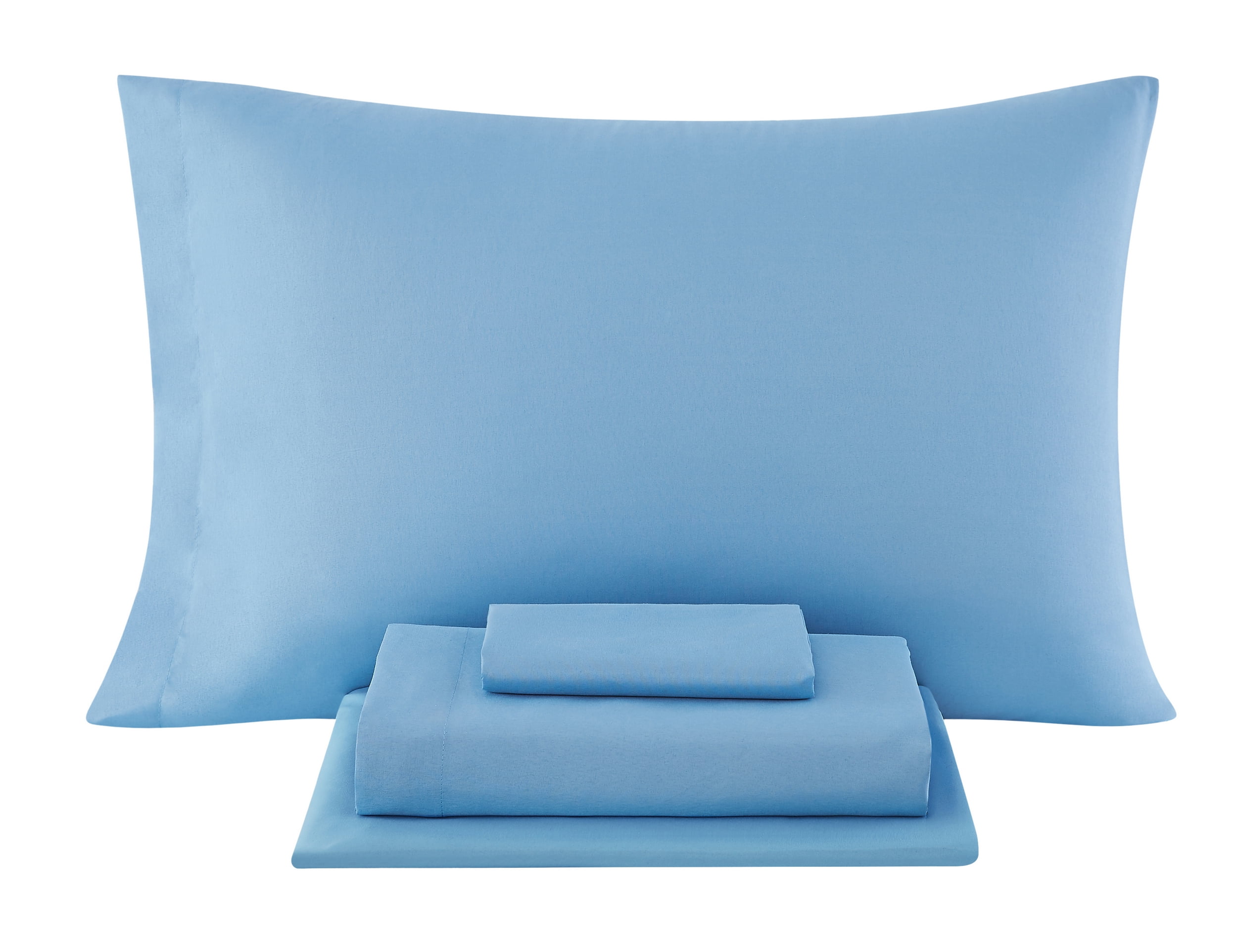Mainstays Blue Tie Dye 6 Piece Bed in a Bag Comforter Set with Sheets, Twin