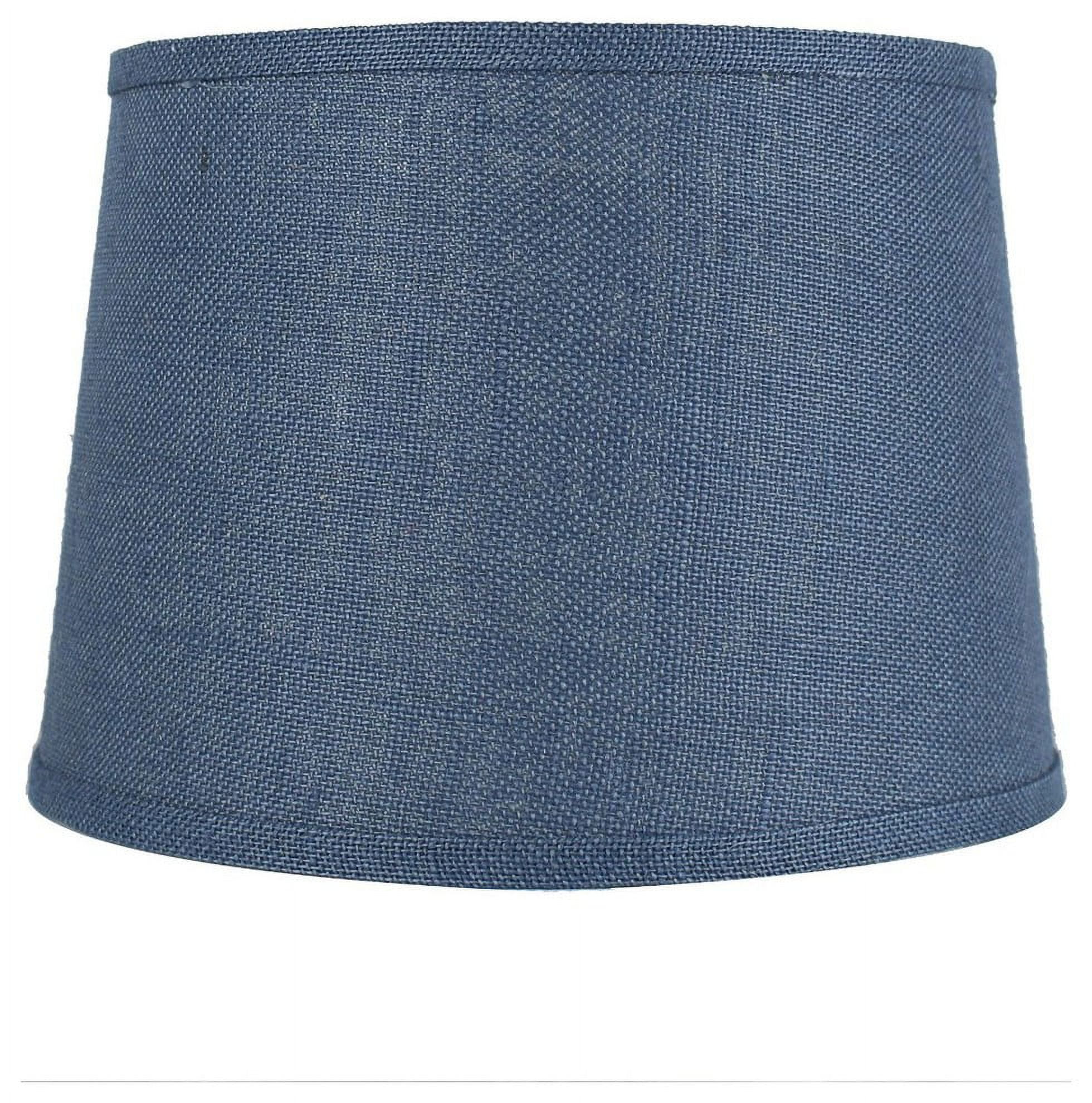 Urbanest French Drum Burlap Lampshade, 12"x14"x10", Denim Blue