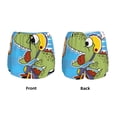 thumbnail image 3 of Gaeub Dinosaur Riding a Motorcycle Print Women's Athletic Shorts,High Waisted Running Shorts,Pocket Sporty Short,Gym Elastic Workout Shorts-Medium, 3 of 7