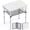 White, variant on Small Folding Table Portable, 2FT Camping Pinic Table with 3 Adjustable Height, Aluminum Foldable Lightweight Patio Side Table with Carry Handle for Outdoor Hiking Camp BBQ Beach (Black)