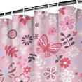 thumbnail image 3 of Waterproof Beautiful Colorful Floral Shower Curtain 72x72 Inch Boho Style Polyester Unique Shower Curtain for Bathroom Hotel Home Decor with 12 Plastic Hooks, 3 of 5