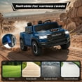 thumbnail image 3 of RAM 24V Ride on Cars for Tow Kids, RAM 1500 RHO 2 Seat Battery Powered Ride on Toys with Remote Control, 4 Wheels Suspension Trunk, LED Light, MP3 Player, Electric Car for Kids Boy Girl Gift, Blue, 3 of 10