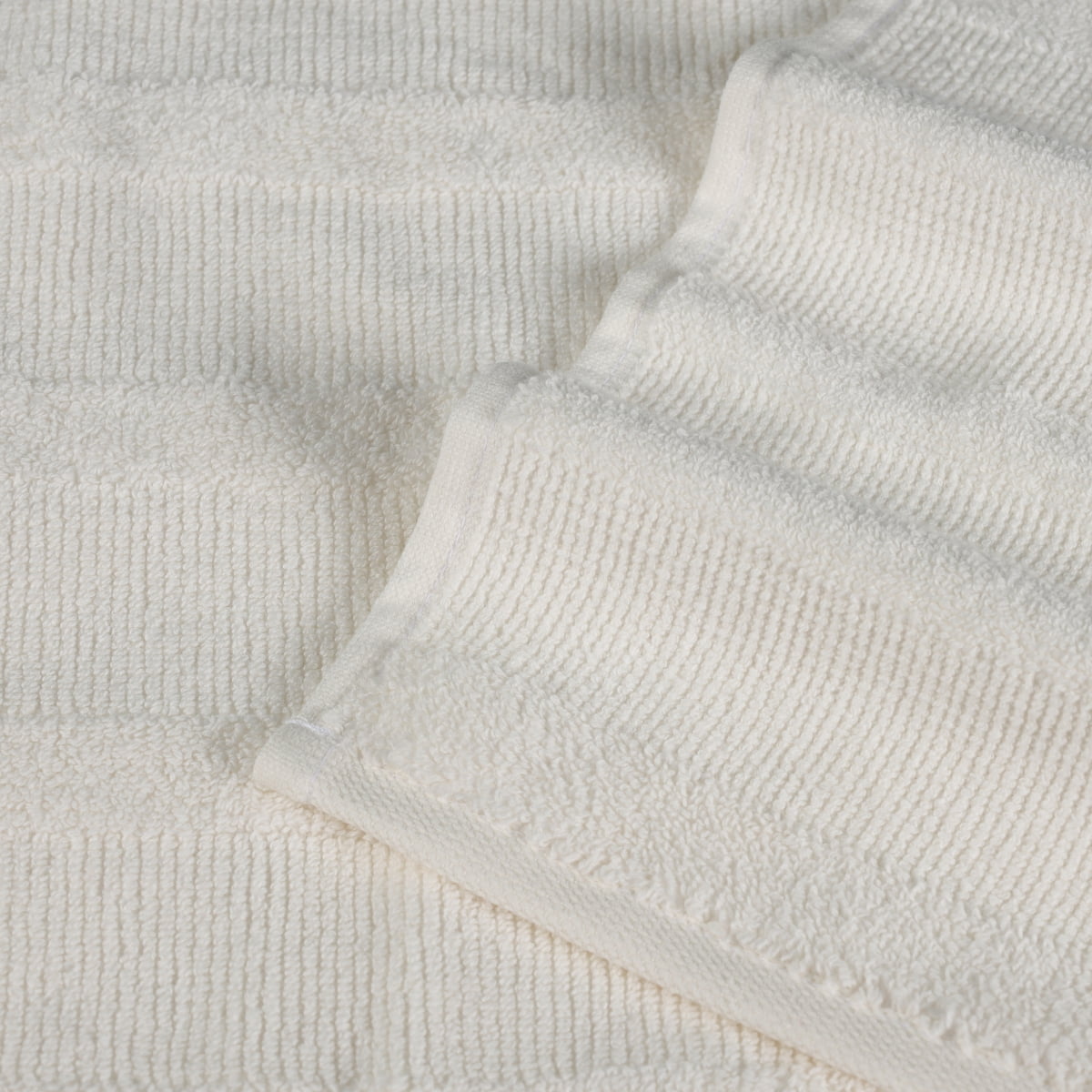 Superior Roma Cotton Bath Towels, Set of 3, Ivory