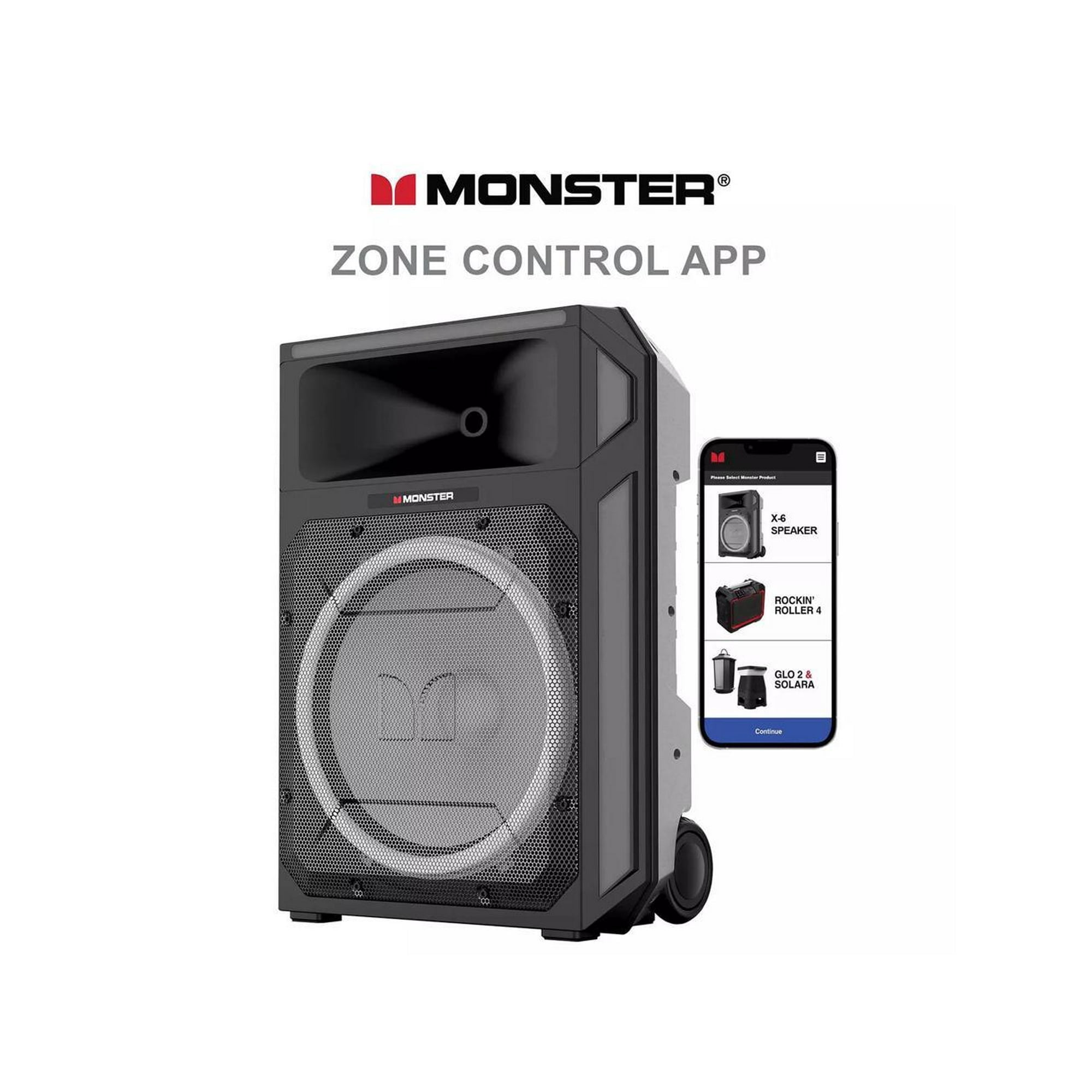 Restored Monster X6 All-in-One PA Bluetooth Speaker System (Refurbished)