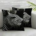 thumbnail image 3 of COMIO  Zebra Pillow Covers Pack Pillowcases Square Decorative Throw Pillow Cases for Sofa Home Decor, 3 of 5