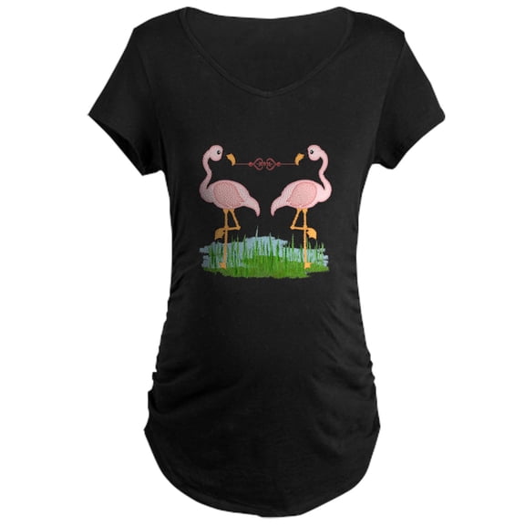 CafePress - Flamingo Love Maternity Dark T Shirt - Maternity Dark T-Shirt