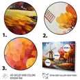 thumbnail image 3 of Designart "Harmonic Rotation Mill Wind wall art" Wind Turbines Floater Framed Wall Art Print, 3 of 7