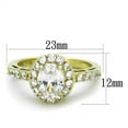 thumbnail image 2 of IP Gold(Ion Plating) Stainless Steel Ring with AAA Grade CZ in Clear for Women Clear Stone Color Style TK1901 Size 5, 2 of 4