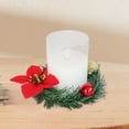 thumbnail image 1 of Corona de velas navideñas, decoración navideña, centro de mesa, anillo de vela para puerta de entrada, día festivo, día de Acción de Gracias,, 1 of 7