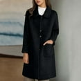 thumbnail image 2 of YAYUBA Womens Wool Blend Coat Single Long Trench Coat Elegant Overcoat Long Sleeve Outerwear with Pockets, 2 of 4