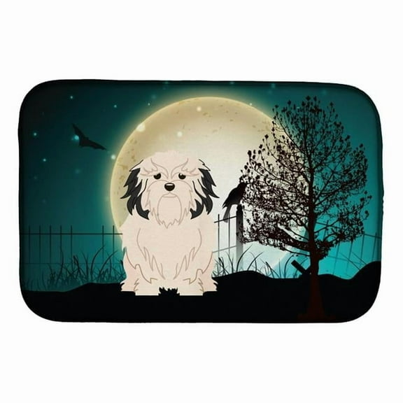 Halloween Scary Lowchen Dish Drying Mat