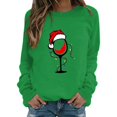 thumbnail image 1 of toraway Chandails en Molleton Femmes Chandail en Molleton de Noël Col Rond Manches Longues Motif Vacances TTG, 1 of 4