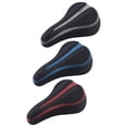 thumbnail image 4 of Cycling Seat Cushion Silicone Thickened Comfortable Soft Saddle Cover Black Blue, 4 of 8