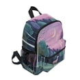 thumbnail image 2 of FORMRS School Backpack with Front Zippered Pocket 12" Elementary Student Travel Daypack, Green Night Deer, 2 of 6