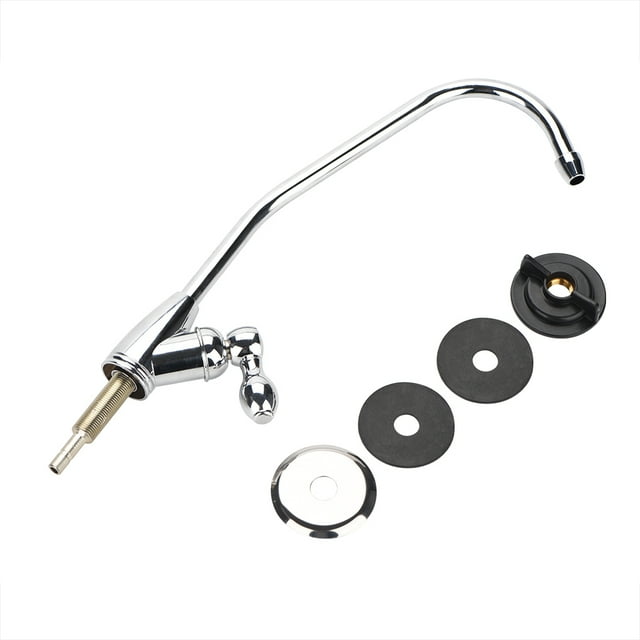 TOPINCN 1/4'' Zinc Alloy Kitchen Faucet Tap Chrome Reverse Osmosis RO Drinking Water Filter, Drinking Water Filter, Kitchen Faucet Tap