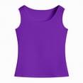 thumbnail image 4 of NIEWTR Girls' Solid Color Camisole Tank Tops Comfortable Breathable Sleeveless Casual Tops(Dark Purple,L), 4 of 4