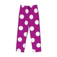 thumbnail image 6 of Daiia Purlpe And White Polka Dot Men's Sleep Pant with Pockets and Drawstring,Pajama Pants-Large, 6 of 9