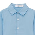 thumbnail image 5 of CCRFTGI Boys Girls Polo Shirt Button Down Collared Casual Spring Fall Dress Shirt for Children Classic Size 10-12 Oxford Quick Dry Long Sleeve School Uniform Shirts Light Blue 14-15 Years, 5 of 6