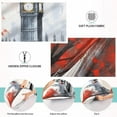 thumbnail image 5 of Coolnut Red Umbrella and Big Ben Plush Pillowcase, Luxury Soft King Pillow Case for Hair and Skin, Set Standard Size Pillow Covers with Zipper Closure, 20x40in Home Decor Gifts, 5 of 7