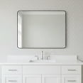 thumbnail image 4 of Topcobe Black Metal Frame Rounded Corner Wall Mirror, 36" x 30" Rectangle Frame for a Stylish and Modern Living Space, 4 of 13