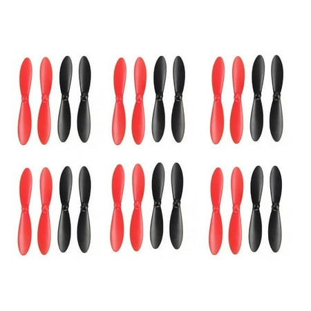 Image of HobbyFlip Propeller Blades Props Rotor Set Main Blades Black H107-A35 Compatible with X-Drone Nano H107R 6 Pack