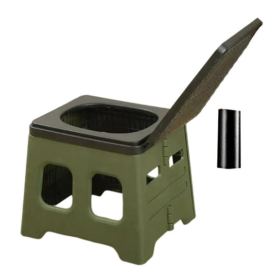 QDXFX Outdoor Camping Portable Toilet with Bag Multi-purpose Folding Toilet with Lid Kids Adults Car Emergency Toilet Collapsible Travel Potty,Green